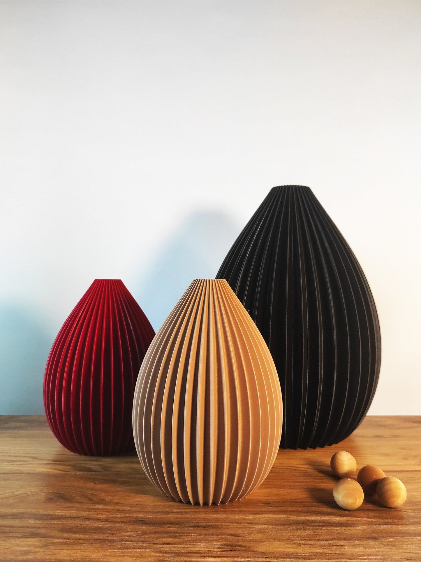 Decorative Ribbed Vase