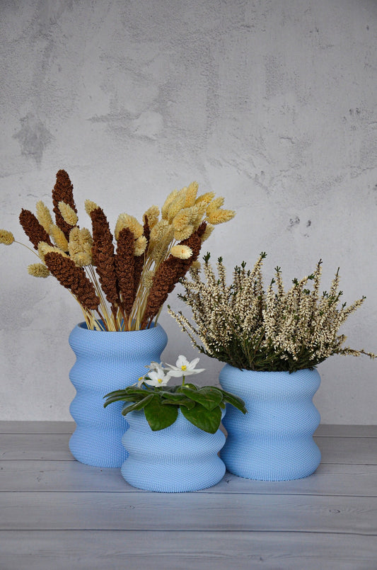 Pastel Blue Modern vase