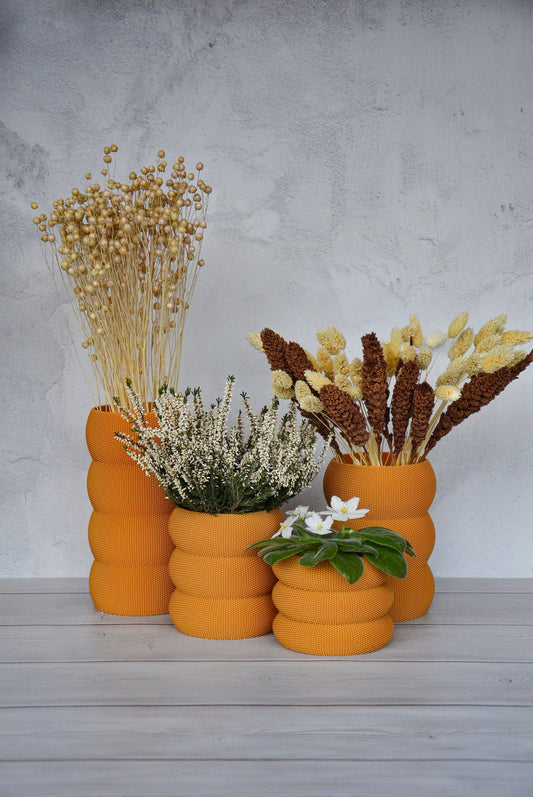 Wavy Golden Flowerpot vase